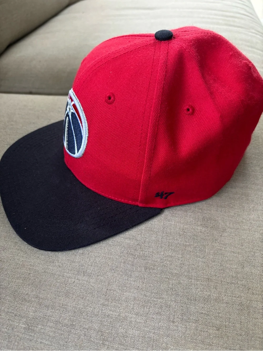 Washington Wizards ’47 Brand Snapback Hat NBA Red Navy OSFA Adjustable Cap